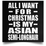 All I Want For Christmas Is My Asian Semi-Longhair - Poster Square