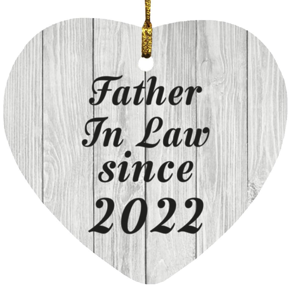 Father In Law Since 2022 - Heart Ornament F