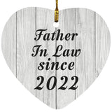 Father In Law Since 2022 - Heart Ornament F