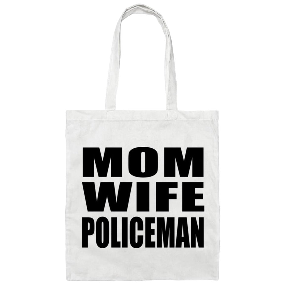 Mom Wife Policeman - Tote Bag White
