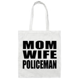 Mom Wife Policeman - Tote Bag White