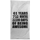 61st Birthday 61 Years 732 Months 22280 Days Of Awesome - Hand Towel
