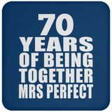 70th Anniversary 70 Years Of Being Mrs Perfect - Drink Coaster
