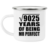 95th Anniversary Square Root of 9025 Years of Mr Perfect - 12oz Camping Mug