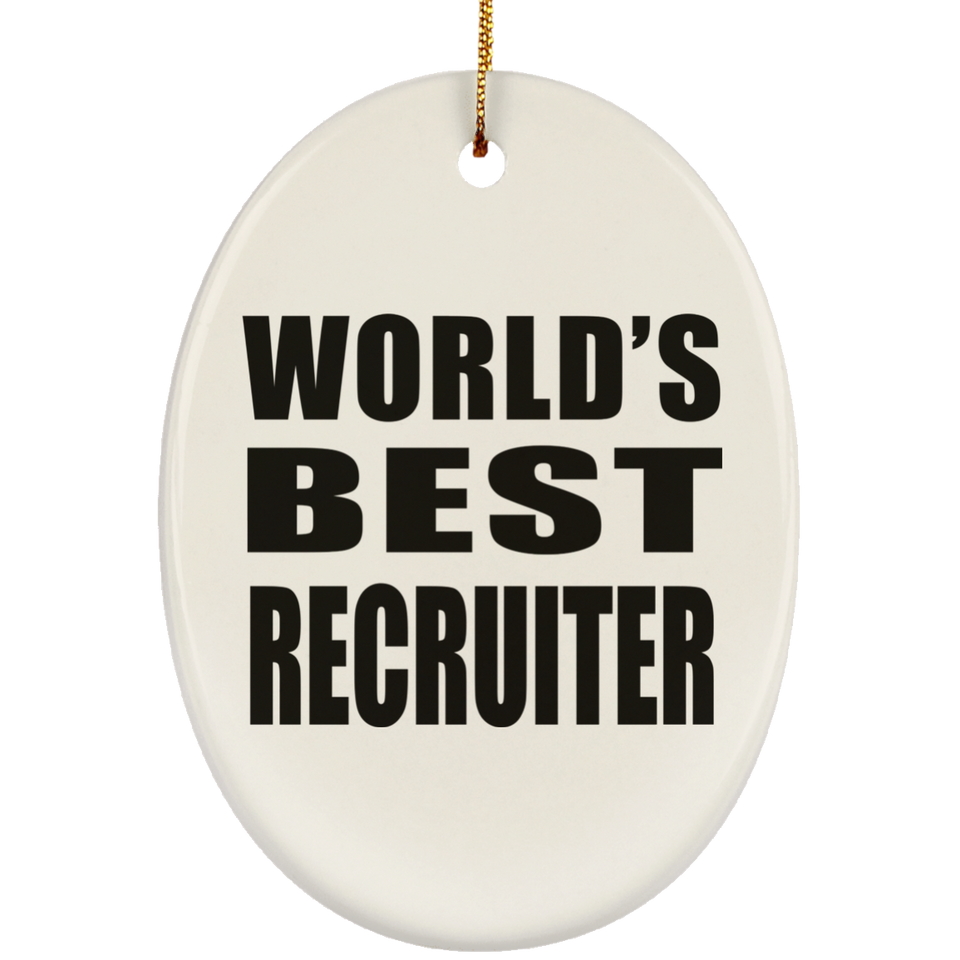 World's Best Recruiter - Oval Ornament