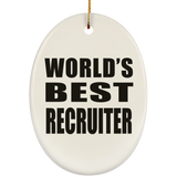 World's Best Recruiter - Oval Ornament