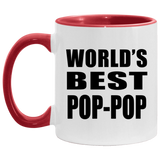 World's Best Pop-Pop - 11oz Accent Mug Red
