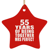 55th Anniversary 55 Years Of Being Mrs Perfect - Star Ornament