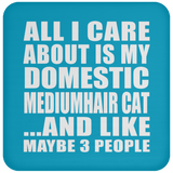 All I Care About Is My Domestic Mediumhair Cat - Drink Coaster