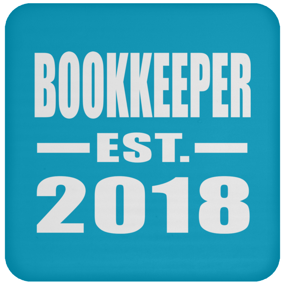 Bookkeeper Established EST. 2018 - Drink Coaster