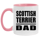 Scottish Terrier Dad - 11oz Accent Mug Pink