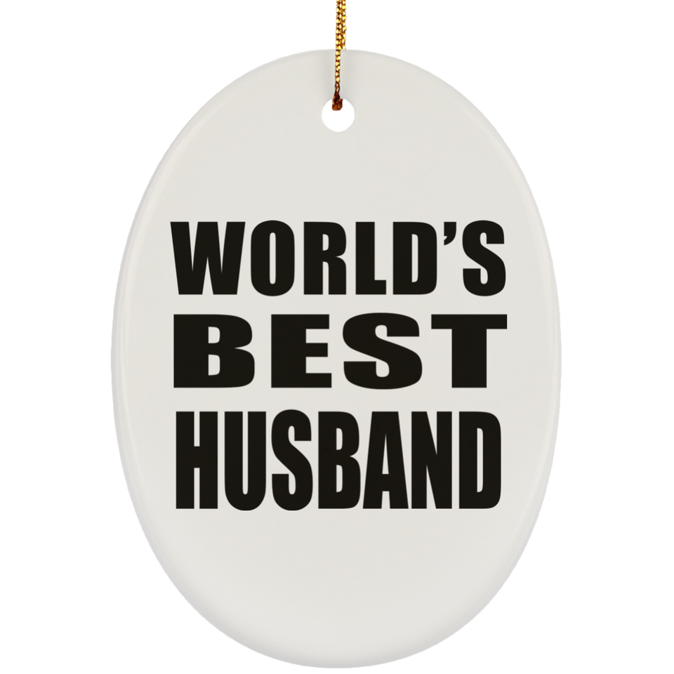 World's Best Husband - Oval Ornament