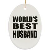 World's Best Husband - Oval Ornament