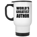 World's Greatest Author - White Travel Mug