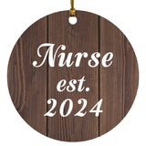 Nurse Established EST. 2024 - Circle Ornament D