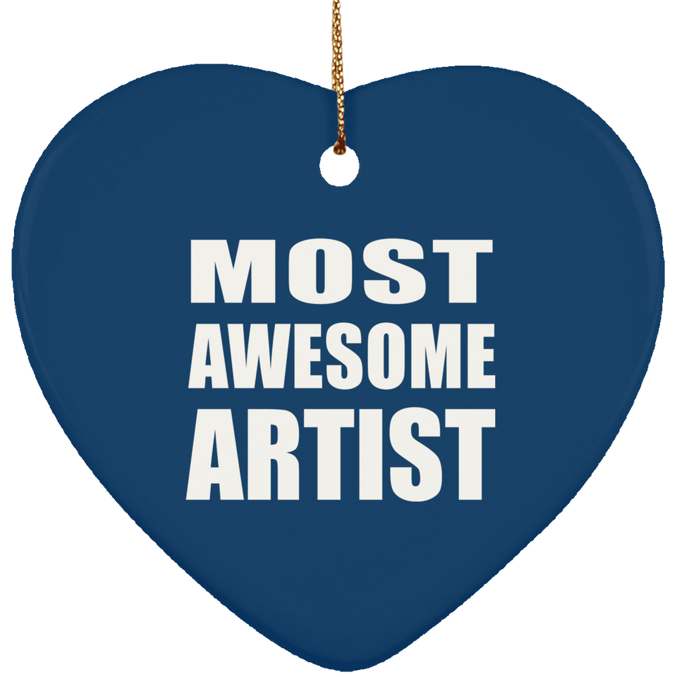 Most Awesome Artist - Heart Ornament