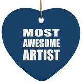 Most Awesome Artist - Heart Ornament