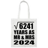 79th Anniversary Square Root of 6241 Years As Mr & Mrs 2024 - Tote Bag White