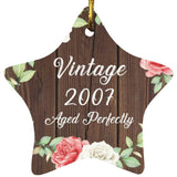 17th Birthday Vintage 2007 Aged Perfectly - Star Ornament A