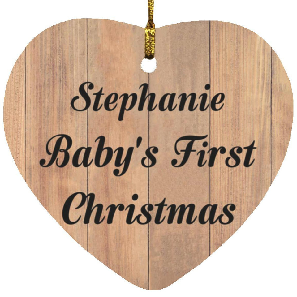 Stephanie Baby's First Christmas - Heart Ornament C