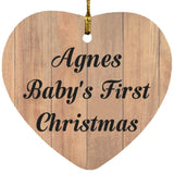 Agnes Baby's First Christmas - Heart Ornament C