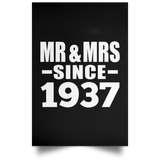 87th Anniversary Mr & Mrs Since 1937 - Poster Portrait