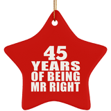 45th Anniversary 45 Years Of Being Mr Right - Star Ornament