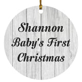 Shannon Baby's First Christmas - Circle Ornament F