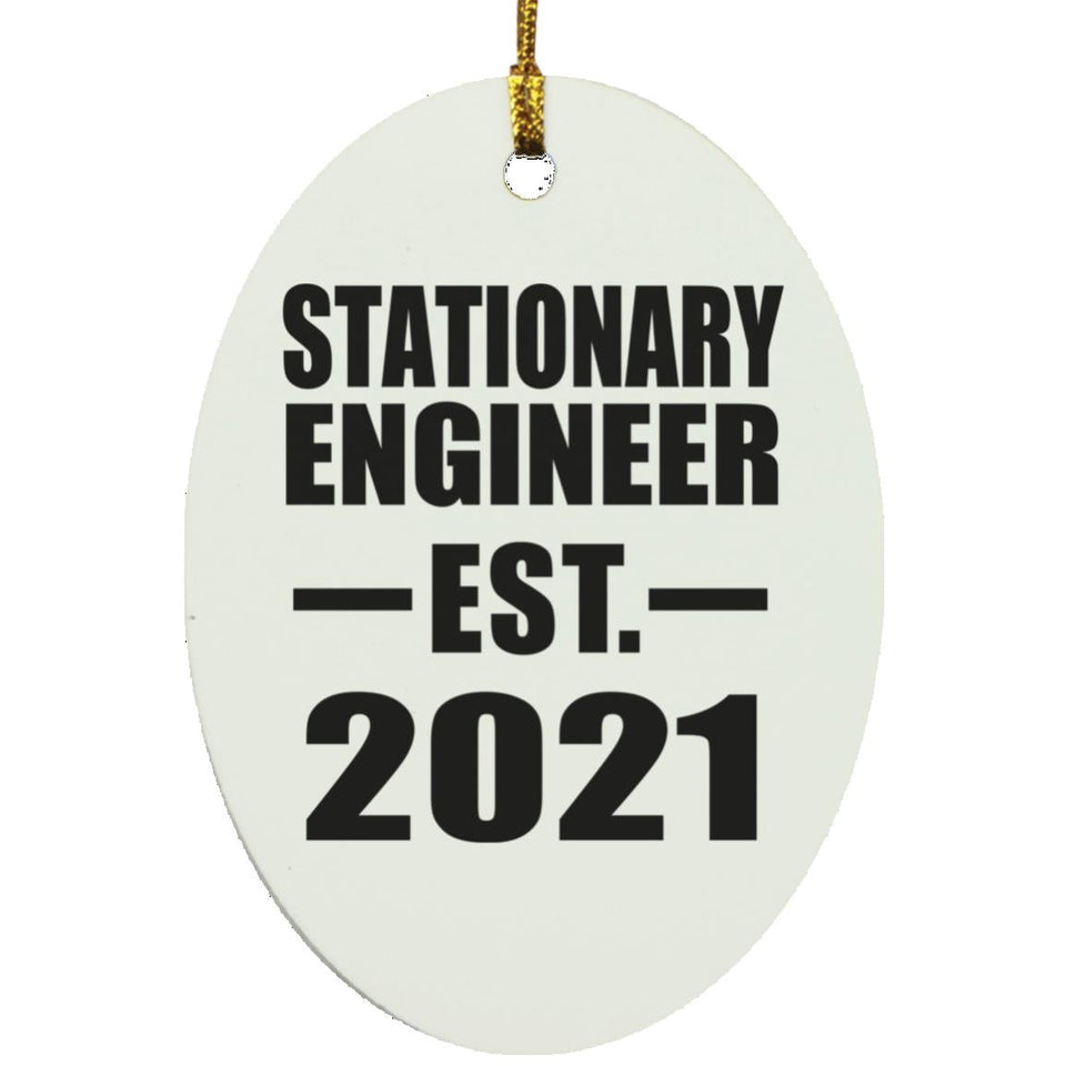 Stationary Engineer Established EST. 2021 - Oval Ornament