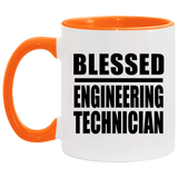 Blessed Engineering Technician - 11oz Accent Mug Orange