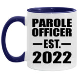 Parole Officer Established Est. 2022 - 11oz Accent Mug Purple