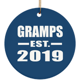 Gramps Established EST. 2019 - Circle Ornament