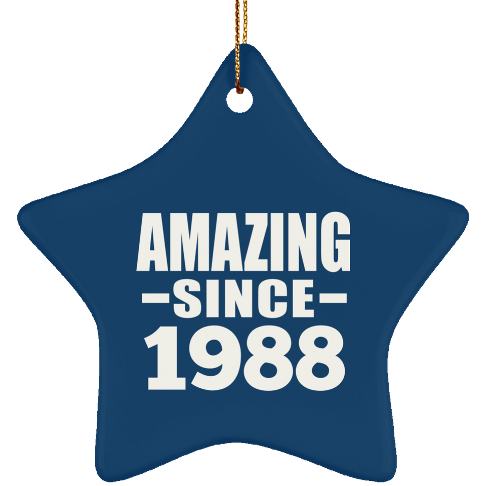 36th Birthday Amazing Since 1988 - Star Ornament