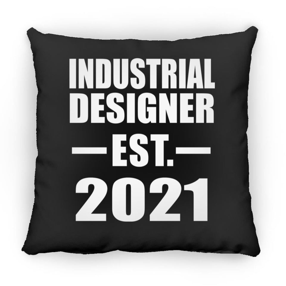 Industrial Designer Established EST. 2021 - Throw Pillow Black