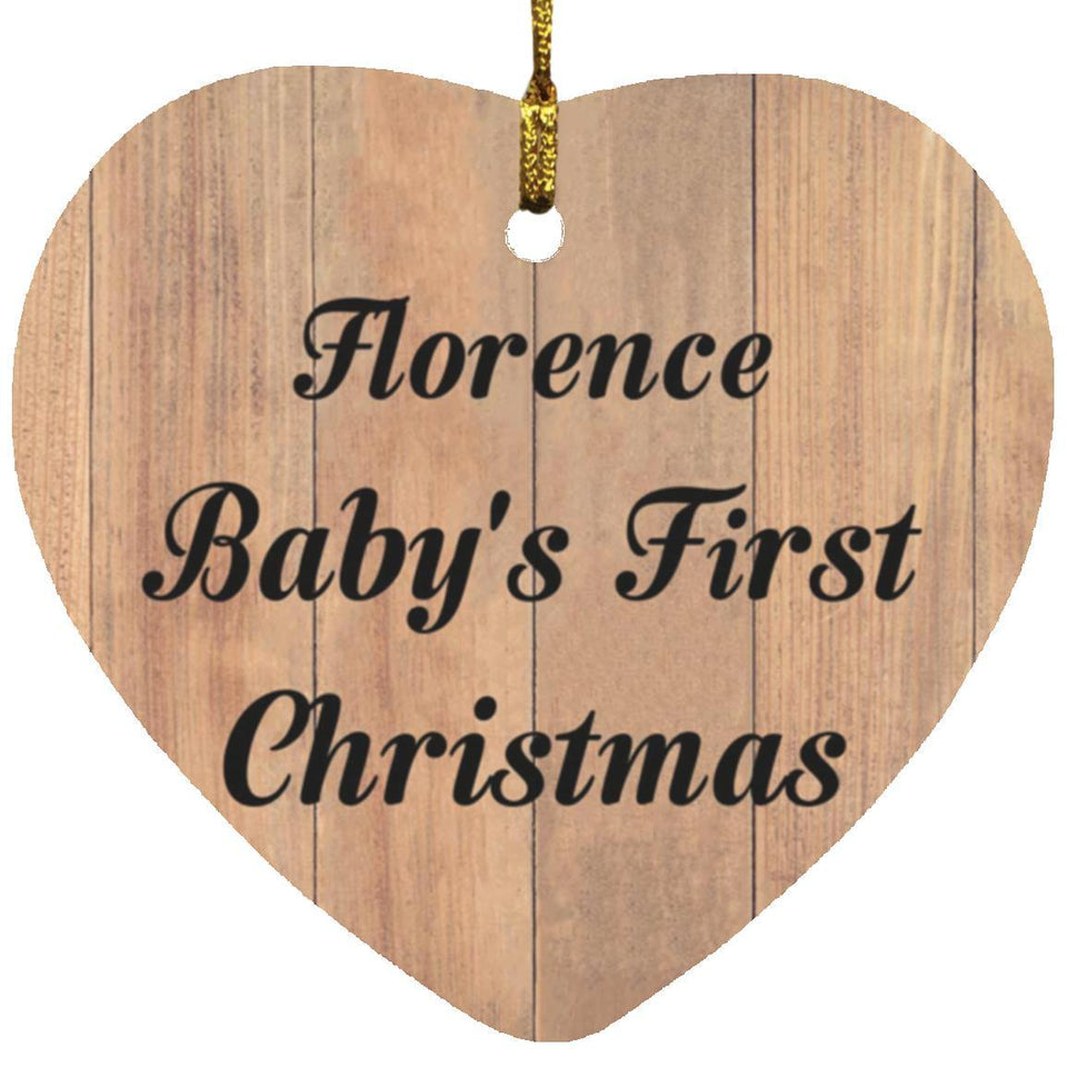 Florence Baby's First Christmas - Heart Ornament C