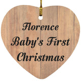 Florence Baby's First Christmas - Heart Ornament C