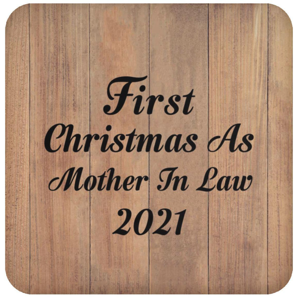 First Christmas As Mother In Law 2021 - Drink Coaster C