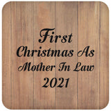First Christmas As Mother In Law 2021 - Drink Coaster C