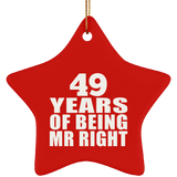 49th Anniversary 49 Years Of Being Mr Right - Star Ornament