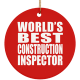 World's Best Construction Inspector - Circle Ornament
