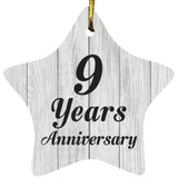 9th Anniversary 9 Years Anniversary - Star Ornament F