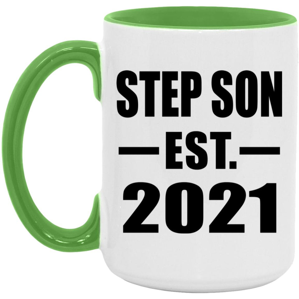 Step Son Established EST. 2021 - 15oz Accent Mug Green