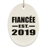 Fiancee Established EST. 2019 - Oval Ornament