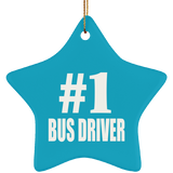 Number One #1 Bus Driver - Star Ornament