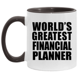 World's Greatest Financial Planner - 11oz Accent Mug Black