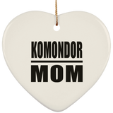 Komondor Mom - Heart Ornament