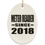 Meter Reader Since 2018 - Oval Ornament