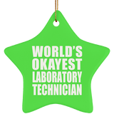 World's Okayest Laboratory Technician - Star Ornament