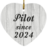Pilot Since 2024 - Heart Ornament F