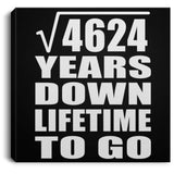 68th Anniversary Square Root of 4624 Years Lifetime To Go - Canvas Square